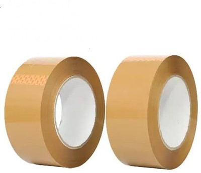 STP SINGLE SIDED BROWN CELLO TAPE 65 METER TAPE (Manual)(Set of 6, Brown)