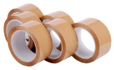 SSS High gum material Handheld PACKING TAPE (Manual)(Set of 6, Brown)