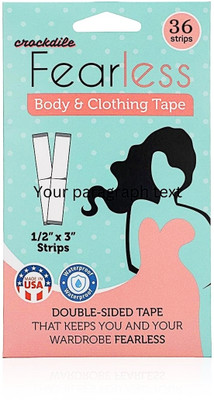 crockdile Skin-Safe Clothing Tape - Gentle Yet Effective All Day Strength Invisible Dress Tape for women | Gentle to stick | Fashion tape (Manual)(Set of 36, Transparent)