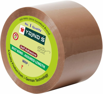 YAJNAS 2 Inch 35 MTR, 50 Microns Self Adhesive High-Strength Brown Tape For Industrial Manual Dispenser Self Adhesive High-Strength Brown Tape (Manual)(Set of 1, Brown Tape)