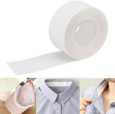 DORPUT Collar Protector Tape Sweat Pads Self-Adhesive Collar Protector Tape (Manual)(Set of 1, White)