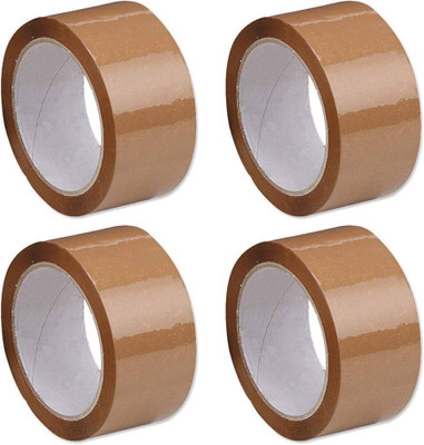 ArunyaPackaging Single sided Handheld Dispenser Cello Tape (Manual)(Set of 4, Brown)