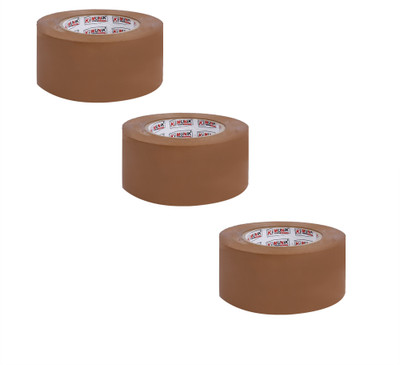 Ki Munik 3 Inch / 65 Mtr Packaging Self Adhesive Bopp Tape_135 For Shipping & Packing, Home, Office, Parcel & Industrial Use Premium Quality Brown Self Adhesive Bopp Tape (Manual)(Brown)