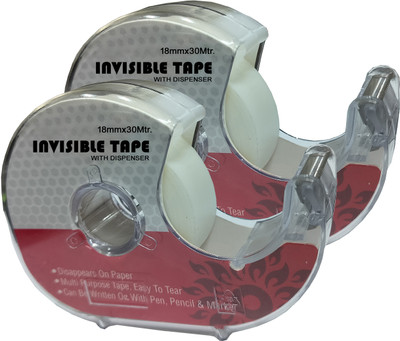 Dfix 30M Invisible Tape - The Original Matte-Finish Invisible Tape, 2 Rolls Per Pack Tape Refill (Manual)(Set of 2, Transparent)