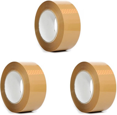 ArunyaPackaging Single sided Handheld Dispenser Cello Tape (Manual)(Set of 3, Brown)