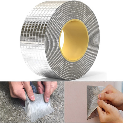 UK Enterprise self adhesive Manual Waterproof aluminium tape (Manual)(Set of 1, Silver)