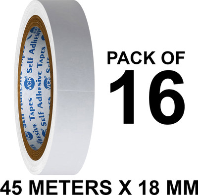 VCR Double Side Tissue Tape Handheld Double Side Tissue Tape (Manual)(Set of 16, White)
