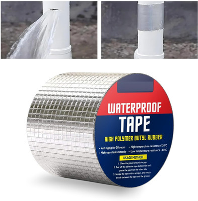 ActrovaX Self Adhesive Handheld Leakage Repair Waterproof Tape (Manual)(Set of 1, Silver)