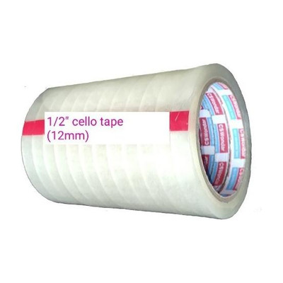 CS Wondar Single sided Manual handled Cello Tape (Manual)(Set of 12, Transparent)