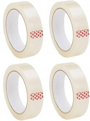 Submarine Transparent Clear Adhesive Packaging Tape Roll 65 M Handheld Dispenser Manual (Manual)(Set of 4, Transparent)