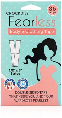 crockdile Move with Confidence - Secure Clothing Tape All Day Strength Invisible Dress Tape for women | Gentle to stick | Fashion tape (Manual)(Set of 36, Transparent)