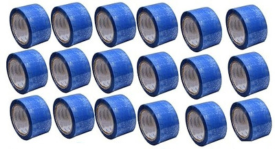 Creative Mart Printed Packaging Tape (Blue) - (65m x 2inch) (Manual)(Set of 18, Blue)