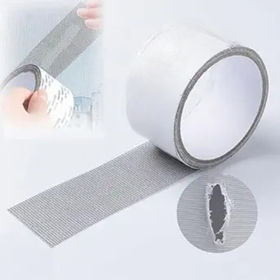 FEDWorld Window Screen Repair Tape Anti-Mosquito 3 Window Sealing Tape Strong Adhesive Dispenser Window Screen Patch Repair Kit Tape (Manual)(Set of 1, Grey)