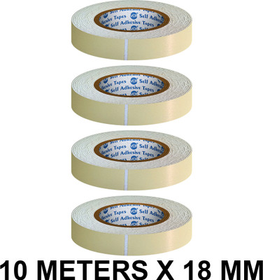 VCR Double Sided Handheld Double Side Foam Tape (Manual)(Set of 4, White)