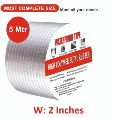 Nivrutti Super Strong Sealing Tape for Leakage Repair, Hot & Cold Temperature Aluminium Foil Tape, Perfect for Sealing, Leakage, Crack, Metal & Pipe Etc Duct Tape (Manual)(Set of 1, Silver)