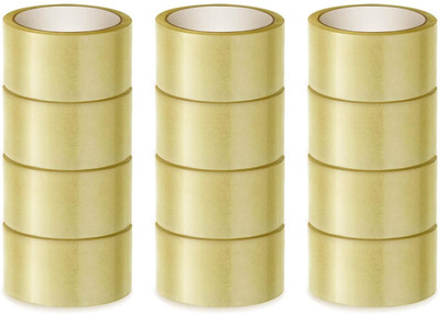 rydspro BOPP Packaging Clear Tape - 50mm x 65 Meter | Pack of 12 | for Packaging, Decorating and DIY (Manual)(Set of 12, Transparent)