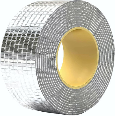 crockdile Aluminium tape Waterproof Aluminium Rubber Tape for Leakage Repair, Hot & Cold Temperature Aluminium Foil Tape, Perfect for Sealing, Leakage, Crack, Metal & Pipe Repair (Manual)(Set of 1, Silver) crockdile Aluminium tape Waterproof Aluminium Rubber Tape for Leakage Repair, Hot & Cold Temperature Aluminium Foil Tape, Perfect for Sealing, Leakage, Crack, Metal & Pipe Repair (Manual)(Set of 1, Silver)