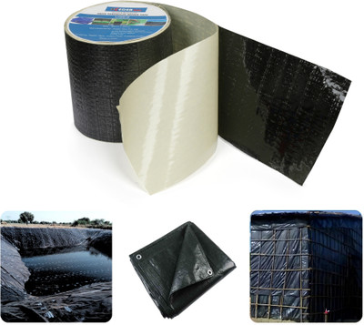 KEDER HDPE Tape Self-adhesive and Waterproof Tarpaulin Repair Tape (Manual)(Set of 1, Black)