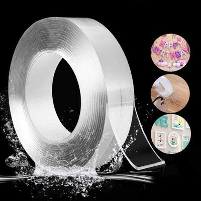 Prejak Double Sided Dispenser Nano Double Sided Tape Heavy Duty - Multipurpose (Manual)(Set of 1, White)