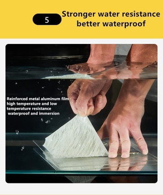 DN BROTHERS Single Side waterproof Self Adhesive (Manual)(Set of 1, Silver)