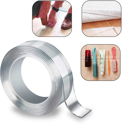 Metrite INDIA Double Sided Medium Double sided Magic Grip tape (Manual)(TRANSPARENT)