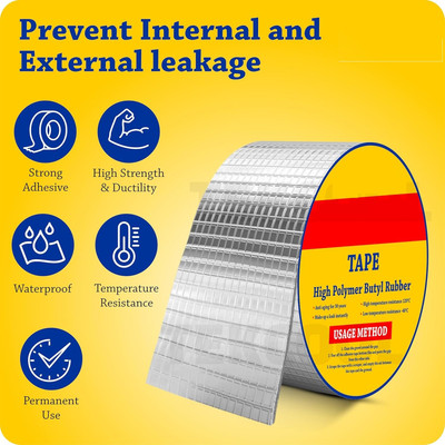 ActrovaX Self Adhesive Handheld Aluminium Foil Tape (Manual)(Set of 1, Silver)