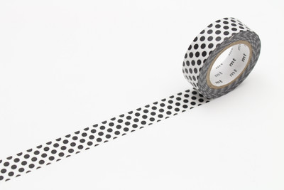 MT Washi Single Sided Polka Dots Masking Tape (Manual)(Black Shade)