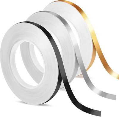 WUUP Foil Tape golden & black & silver tape 1 mm golden & black & silver tape 1 mm (Manual)(Set of 3, Multicolor)