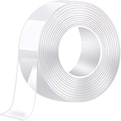 Mid Light Tape Double Sided Tape Double Sided Tape Heavy Duty Multipurpose Removable Mounting Tape (Manual)(Set of 1, White)