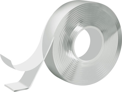 KUBER INDUSTRIES Double Side Handheld Cello Tape & Tape Dispenser (Manual)(Set of 1, Transparent)