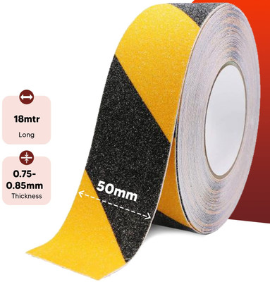 GVJ TRADERS SINGLE SIDE Manual CELLO TAPE (Manual)(Set of 1, Black, yellow)