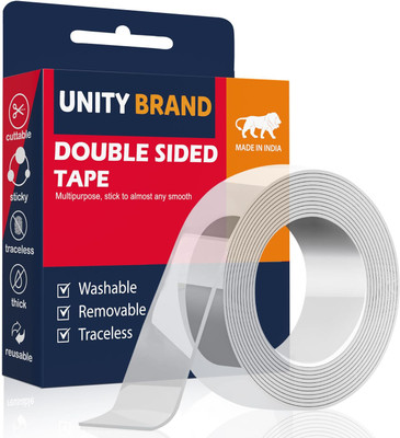UB UNITY BRAND Double Sided Multipurpose Double Sided Tape Heavy Duty Double Sided (Manual)(Set of 1, Transparent)