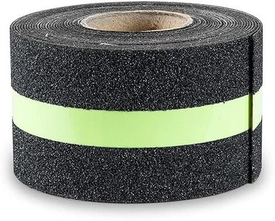 Lifewit Anti Slip Grip Tape with Green Stripe Non Slip Adhesive Stair Treads,Tread Step Dispenser ‎Linen (Manual)(Set of 1, Black)
