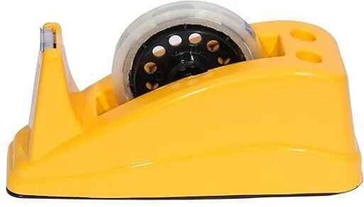 prime world Anti-Skid 1 Inch Cello Tape Dispenser Manual Operate Cartoon Box Packaging Dispenser of 1 INCH for Home, Office, School Use (Random Color) (Manual)(Set of 1, Yellow)
