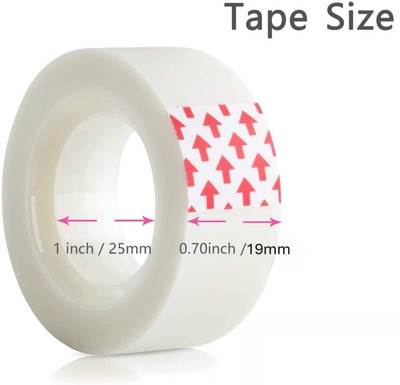 Lapeta Magic Tape 19mm 33meter Home, Office, School All Purpose Magic Tape pack of 1 (Manual)(Set of 1, White)