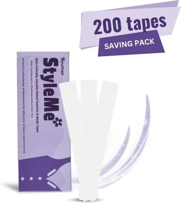 Hyuman Double Sided Strips Super Adhesive Dispenser Transparent Clothing Tape (Manual)(Set of 200, White)