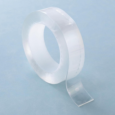 udayog double sided reusable tape tape (Manual)(Set of 1, transparent)