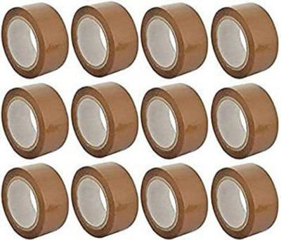 Theme Single Sided Invisable Dispeser Cello Tapes (Manual)(Set of 12, Brown)