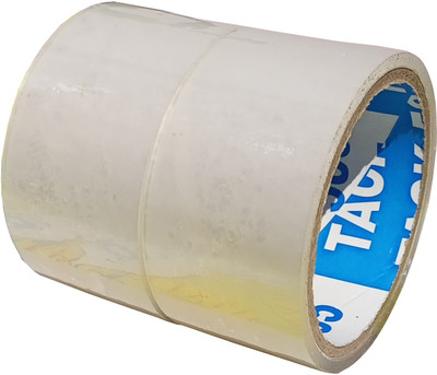 Al Salah Single Sided Tape 60m hand held celllo tape (Manual)(Set of 2, Transparent)
