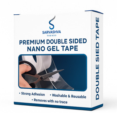 SARVASHVATRENDS Double sided Tape (Pack 1) Double sided transparent tape, Double sided tape, Duct Tape, Adhesive Duct Tape (Manual)(Set of 1, White)