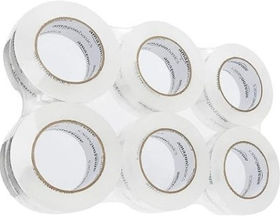 wonderpack Goenka amaz white single sided printed AMA Z_oN branded e comm, packaging tape. (Manual)(Set of 12, White)
