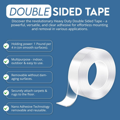 ActrovaX Double Sided Handheld IVY Grip Tape (Manual)(Set of 1, Clear)