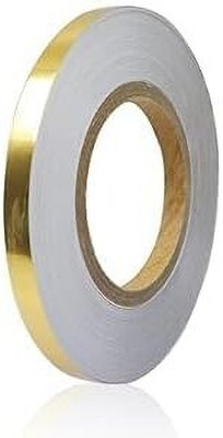 Truebond Floor Tiles Gold Foil Lines Metalized Mirror Tape Self-Adhesive Tile Seam Sticker Waterproof Gap Sealing Foil Decor Tape for Wall Dispenser (Manual)(Set of 1, Gold)