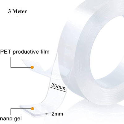 GAJERAIMPEX Double Sided HANDHELD Dispenser Dispenser tape (Manual)(Set of 1, White)