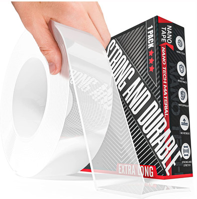 NANO TAPE Double sided HANDHELD TAPE (Manual)(Set of 1, TRANSPARENT)