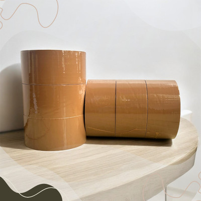 Gachera Strong Adhesive Not Included Self Adhesive BOPP Packaging Tape | (Manual)(Set of 6, Brown)