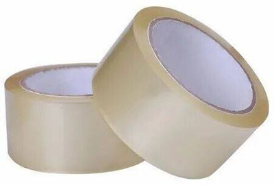 ArunyaPackaging Single sided Handheld Dispenser Cello Tape (Manual)(Set of 2, Transparent)