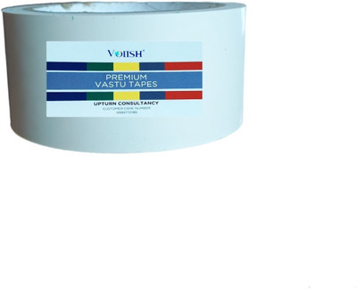 VOIISH Vastu Tape For Vastu Dosh,Power Entrance Tape Portable solution Vastu Vinly Heavy Duty Tape Correction for WC Toilet and Entrance (Manual)(Set of 1, White)