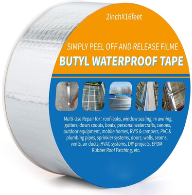 ActrovaX Self Adhesive Handheld Leakage Repair Waterproof Tape (Manual)(Set of 1, Silver)