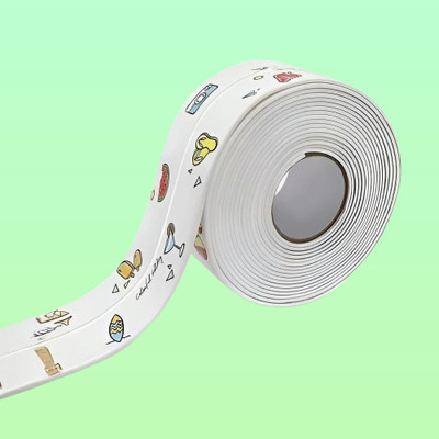 Nolvis Kitchen Sink Platform Sticker Bathroom Corner Tape Wall Sealing Strip Manual Dispenser Dispenser Waterproof Sink Sealing Tape (Manual)(Set of 1, Multicolor)